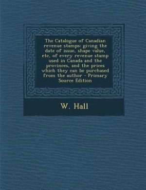 Couverture_The Catalogue of Canadian revenue stamps