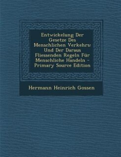 Couverture_Entwickelung Der Gesetze Des Menschlichen Verkehrs