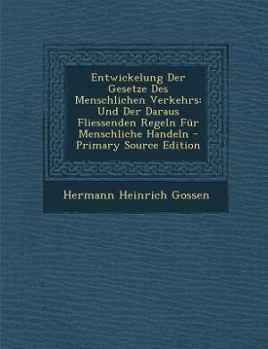 Couverture_Entwickelung Der Gesetze Des Menschlichen Verkehrs