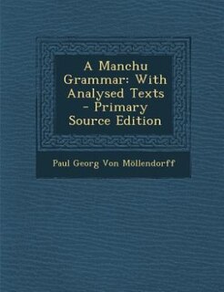 Front cover_A Manchu Grammar