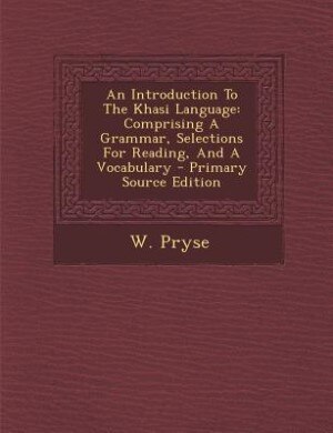 Front cover_An Introduction To The Khasi Language