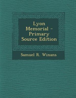 Front cover_Lyon Memorial