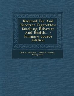 Front cover_Reduced Tar And Nicotine Cigarettes