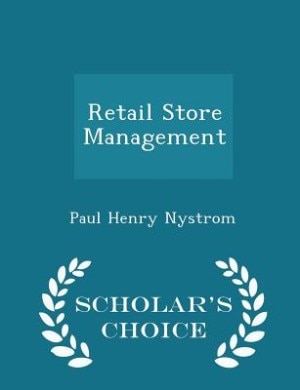 Couverture_Retail Store Management - Scholar's Choice Edition