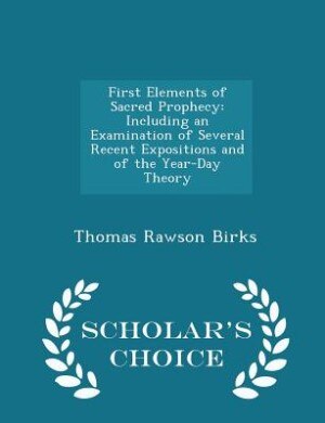 Couverture_First Elements of Sacred Prophecy