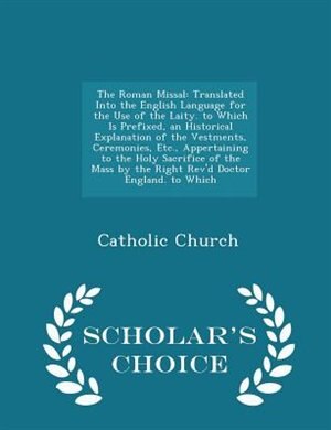 Front cover_The Roman Missal