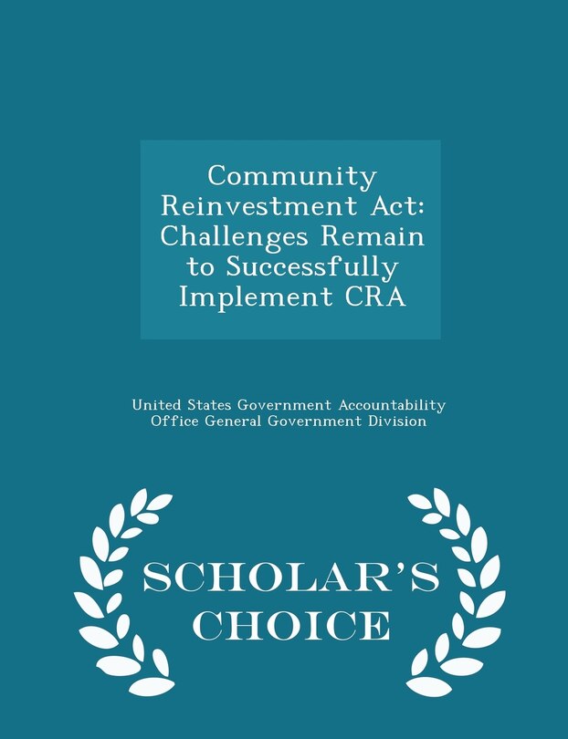 Couverture_Community Reinvestment Act