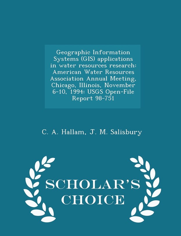 Front cover_Geographic Information Systems (Gis) Applications in Water Resources Research