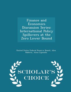 Couverture_Finance and Economics Discussion Series