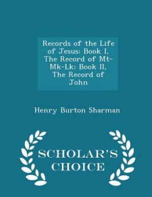Couverture_Records of the Life of Jesus