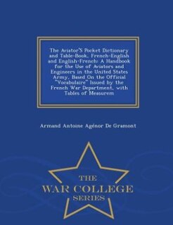 Couverture_The Aviator'S Pocket Dictionary and Table-Book, French-English and English-French
