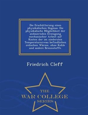 Front cover_Die Erschntterung eines physikalischen Dogmas