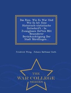 Front cover_Das Ries, Wie Es War Und Wie Es Ist