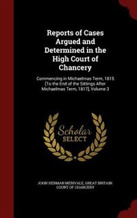 Front cover_Reports of Cases Argued and Determined in the High Court of Chancery