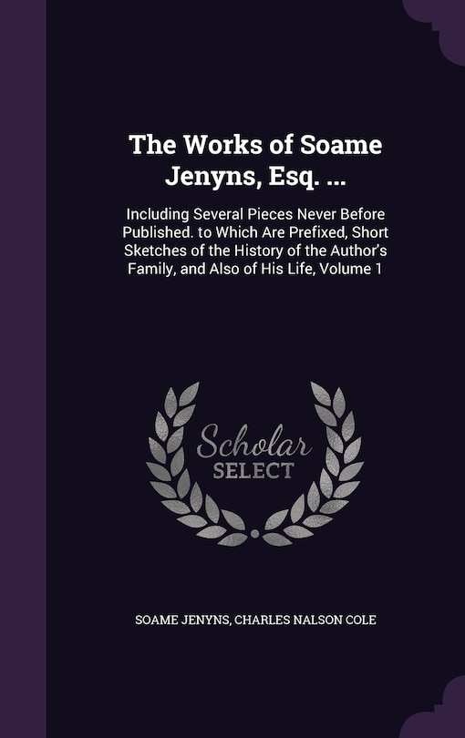 Front cover_The Works of Soame Jenyns, Esq. ...