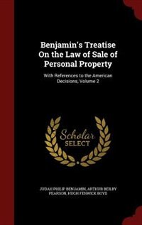 Front cover_Benjamin's Treatise On the Law of Sale of Personal Property
