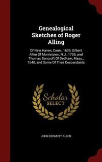 Front cover_Genealogical Sketches of Roger Alling
