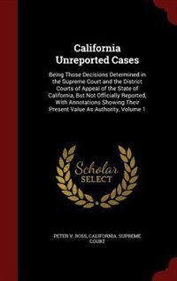 Couverture_California Unreported Cases