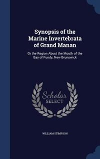 Couverture_Synopsis of the Marine Invertebrata of Grand Manan