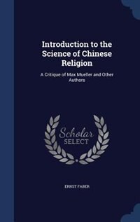Front cover_Introduction to the Science of Chinese Religion