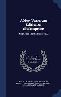 Front cover_A New Variorum Edition of Shakespeare