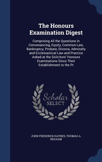 Front cover_The Honours Examination Digest