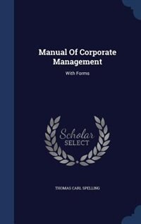 Front cover_Manual Of Corporate Management