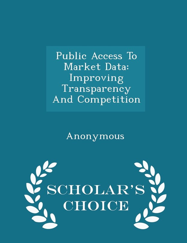 Couverture_Public Access To Market Data