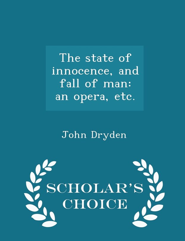 Front cover_The state of innocence, and fall of man