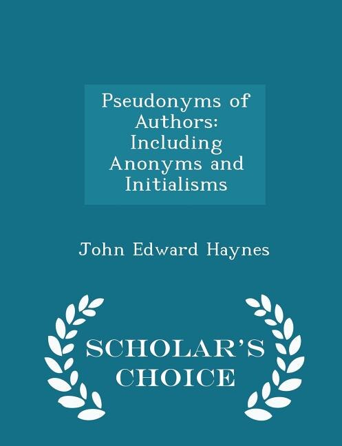 Front cover_Pseudonyms of Authors
