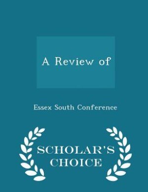 Front cover_A Review of - Scholar's Choice Edition