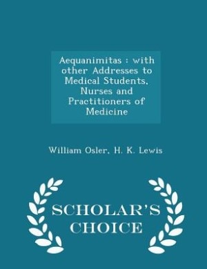 Front cover_Aequanimitas