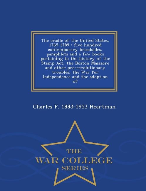 Couverture_The cradle of the United States, 1765-1789