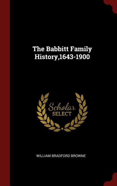 Couverture_The Babbitt Family History,1643-1900