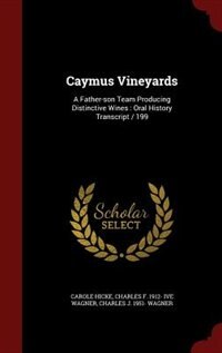 Front cover_Caymus Vineyards