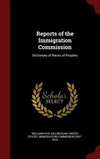 Couverture_Reports of the Immigration Commission