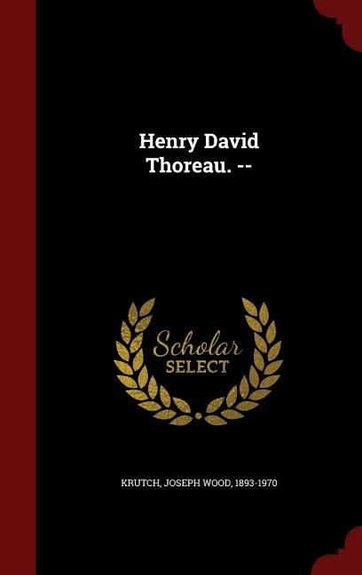 Front cover_Henry David Thoreau. --