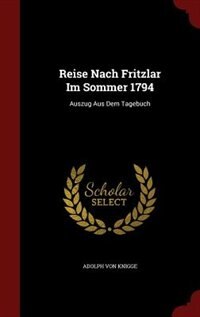 Front cover_Reise Nach Fritzlar Im Sommer 1794