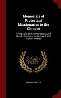 Couverture_Memorials of Protestant Missionaries to the Chinese