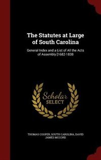 Front cover_The Statutes at Large of South Carolina
