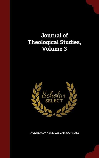 Couverture_Journal of Theological Studies, Volume 3