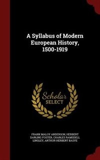 Front cover_A Syllabus of Modern European History, 1500-1919