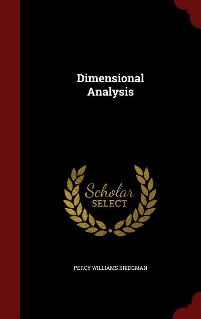 Front cover_Dimensional Analysis