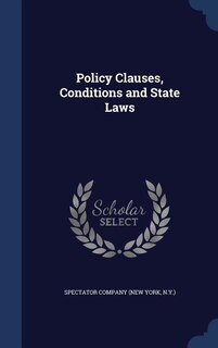 Front cover_Policy Clauses, Conditions and State Laws