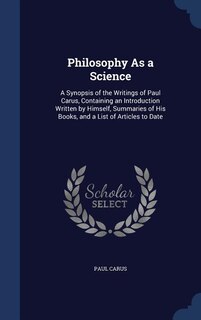 Front cover_Philosophy As a Science