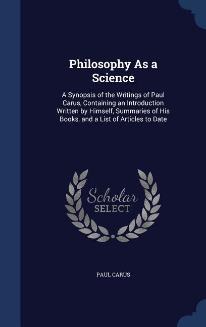 Front cover_Philosophy As a Science