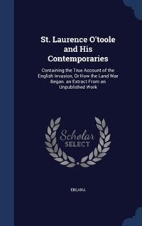 Couverture_St. Laurence O'toole and His Contemporaries