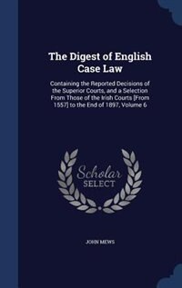 Front cover_The Digest of English Case Law