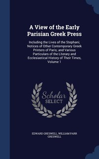 Front cover_A View of the Early Parisian Greek Press