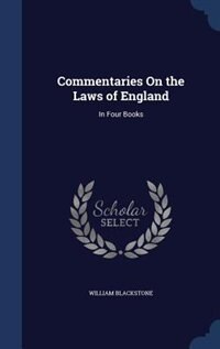 Couverture_Commentaries On the Laws of England